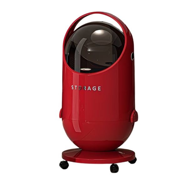 20L Moderný kapsulový odpadkový kôš na kolieskach – červený HA8862096-R