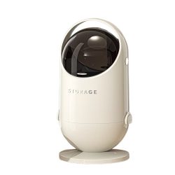   20L Moderný kapsulový odpadkový kôš s pevnou základňou – biely HA8862096-W