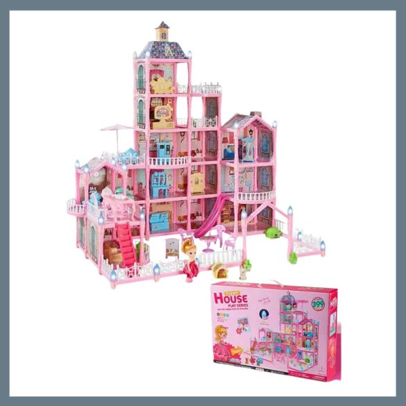 5-poschodový ružový domček pre bábiky HB2067498-5