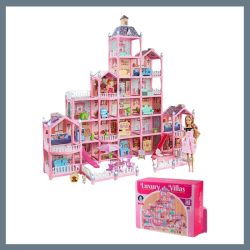 6-poschodový ružový domček pre bábiky HB2067498-6