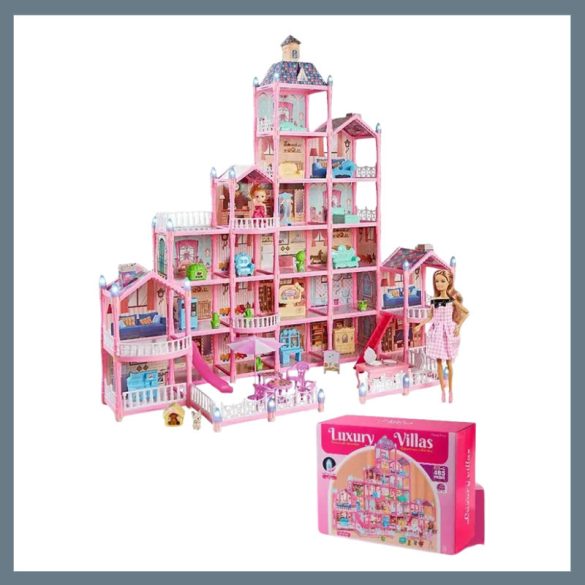 6-poschodový ružový domček pre bábiky HB2067498-6