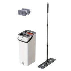   Prémiová sada plochého mopu s vedrom – hlavica 33 cm, 2 ks mopov HB2395667