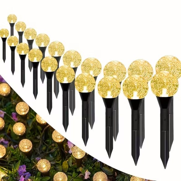 20 ks solárnych záhradných krištáľových svietidiel s LED teplou bielou farbou HC7427859-M