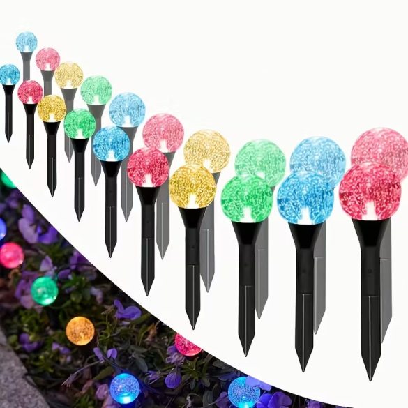 20 ks solárnych záhradných krištáľových svietidiel LED farebných HC7427859-SZ