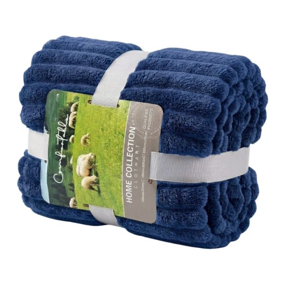 Mäkká pruhovaná deka – modrá 150 x 200 cm HCP2