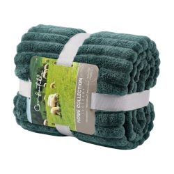 Mäkká pruhovaná deka – modrozelená 150 x 200 cm HCP5