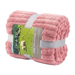 Mäkká pruhovaná deka – ružová 150 x 200 cm HCP6