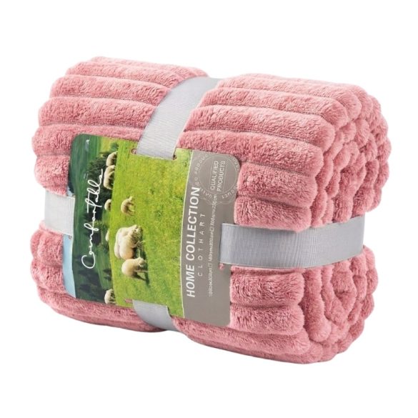 Mäkká pruhovaná deka – ružová 150 x 200 cm HCP6