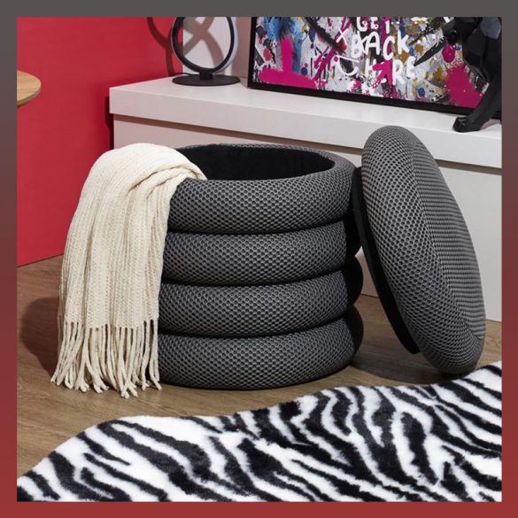 Úložný taburet, atómovo sivý HD0428