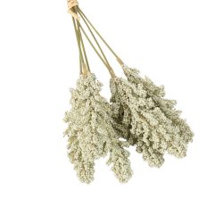   Svetlozelenobiela (krémovo mätovo zelená) penová kytica umelých kvetov – 6-dielna sada HD47332-6Z