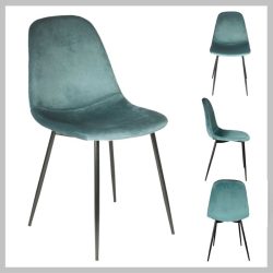 Giulia zamatová stolička – kačacia modrá HD67031
