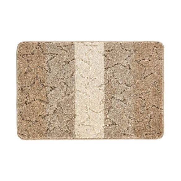 Sada kúpeľňových koberčekov HİLAL s hviezdicovým vzorom v béžovej farbe HF02