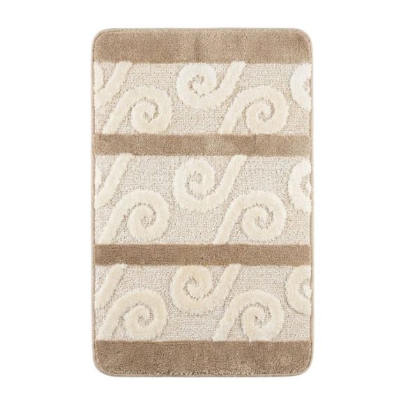 HİLAL Sada kúpeľňových koberčekov s vlnovým vzorom v béžovej farbe HF04