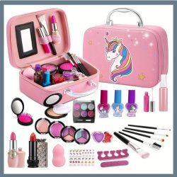   HK240875 Detská sada na líčenie v taštičke s jednorožcom – 27 dielov