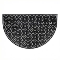   HİLAL Welcome Polkruhová rohož s nápisom a geometrickým vzorom HL08
