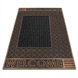 HİLAL Welcome rohož s nápisom v hnedej farbe HL11