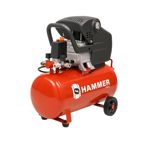 HAMMER Olejom mazaný vzduchový kompresor – 24 litrov, 2,5 HP HM-142