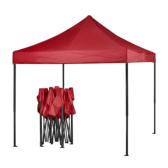 3 × 3 m skladací záhradný pavilón – červený HM-8003-P