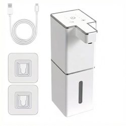   Automatický dávkovač mydla so štyrmi rýchlosťami – čistá biela farba Pearl (380 ml) HM2554084-W