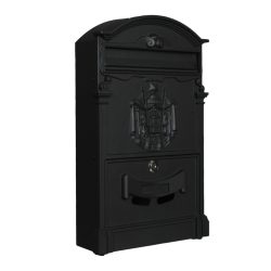   Poštová schránka 400x255x90mm, hliníkové čelo, čierna HMB2540AB