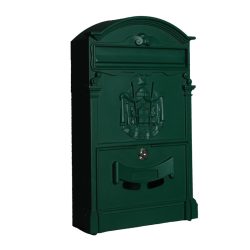   Poštová schránka 400x255x90mm, hliníkové čelo, zelená HMB2540AG