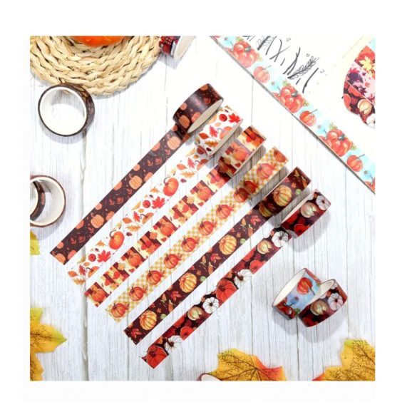 Súprava jesenných dekoračných lepiacich pások 12 kusov 3 m HN254917