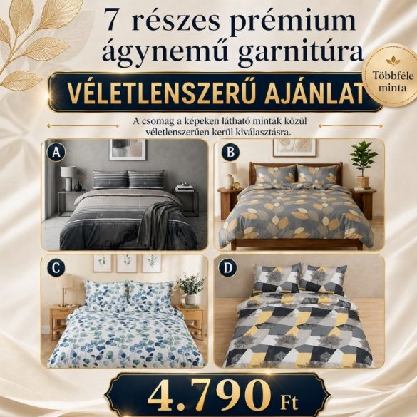 7-dielna prémiová sada posteľnej bielizne - NÁHODNÁ PONUKA HP-A-0V