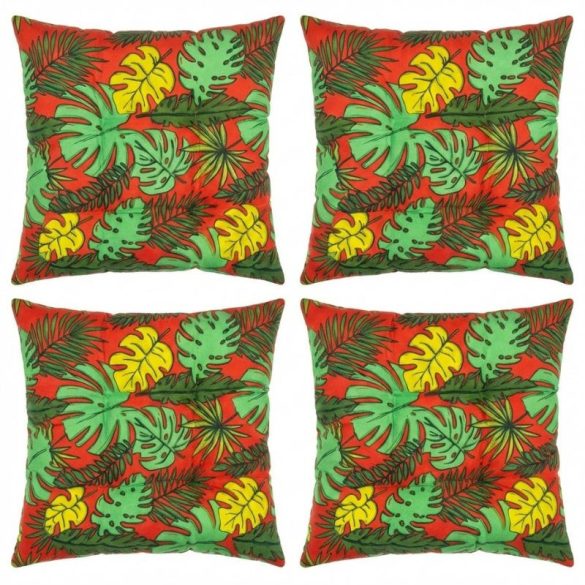 Sada stoličkových vankúšov s tropickým vzorom (4 ks) HP02