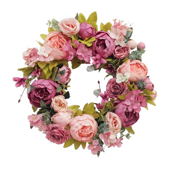 Elegantný kontrastný veniec v magenta-ružovej farbe HR1275783-3