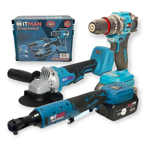 Hitman 3v1 Akumulátorová Profi Sada Náradia – 88V HT-BBS-7433PRO