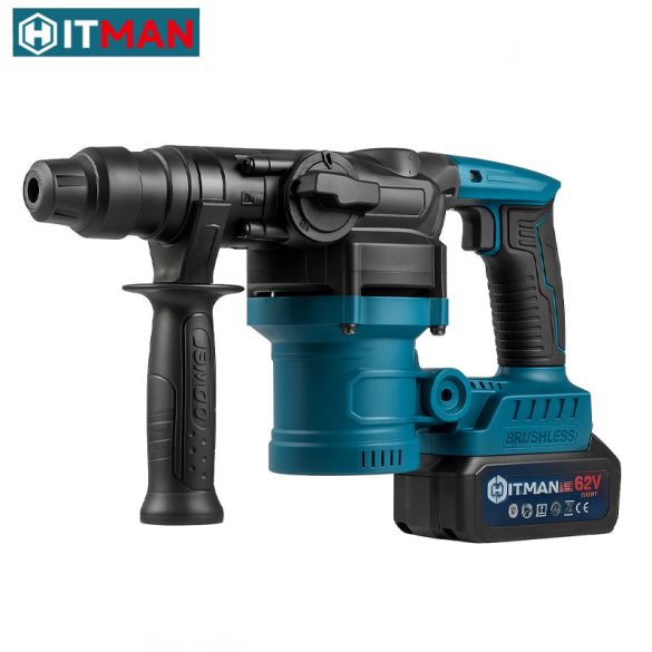 Akumulátorové vŕtacie a sekacie kladivo Hitman 62V – 2 v 1 HT-CDM-6910R