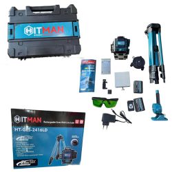   HITMAN Nivelačný laser 16V Zelený s 4D stojanom HT-GLS-2416LD