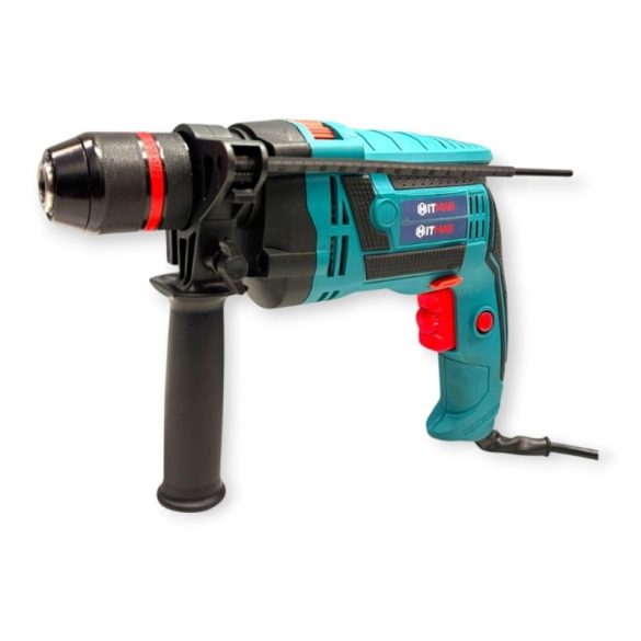 Hitman Profesionálna Vŕtačka s Úderom – 1650W, Kovový Rýchloupínací Skľučovadlo (13 mm) HT-ID-6849