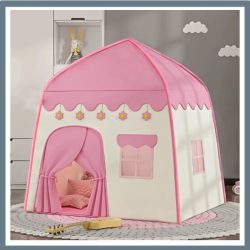   HU1352208 Detský hrací stan - Ružový domček dizajn, 130×100 cm