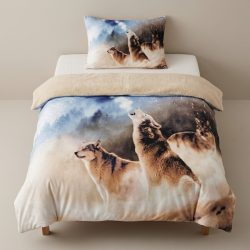   HOUSEWIFE 3D súprava posteľnej bielizne s motívom vlka – 2-dielna HW-2F