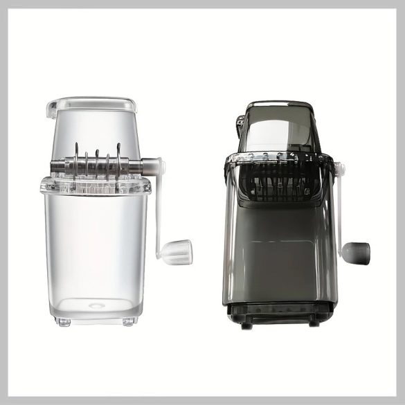 Prenosný ručný drvič ľadu – priehľadný, multifunkčný dizajn – na domáce použitie JA15426