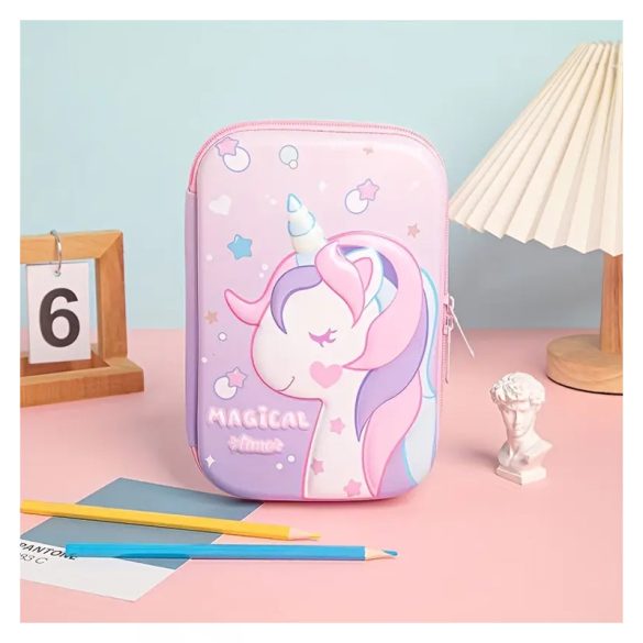 3D jednorožcový peračník – vodoodolný, viacúrovňový organizér na písacie potreby JF82814