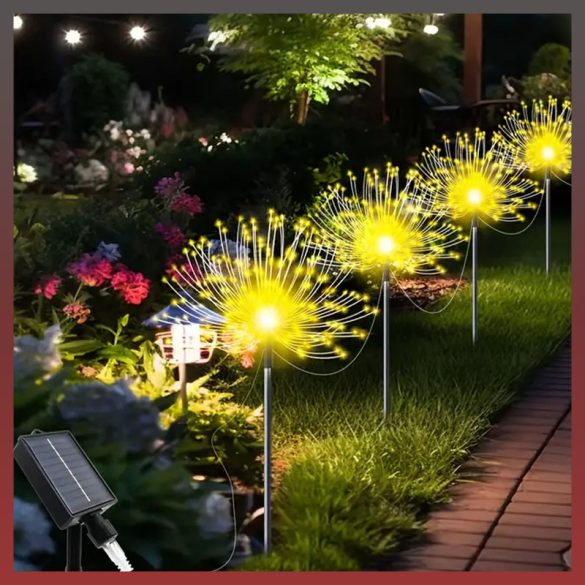 5 solárnych reťazových svetiel s 300 LED diódami, teplá biela farba JG730845-M