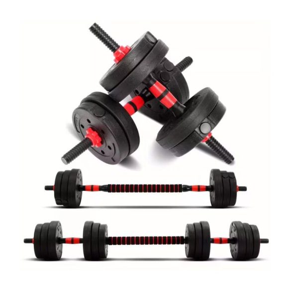 30 kg nastaviteľná súprava činiek 2 v 1 jednoručky aj dlhá tyč JH572244