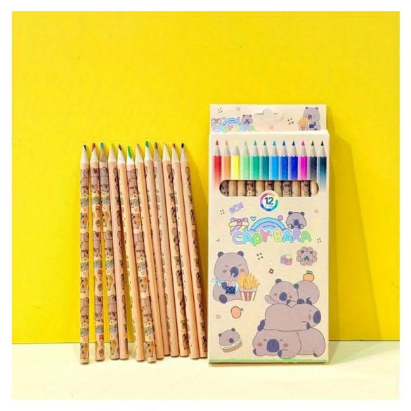 Sada farebných ceruziek Kapibara – 12 ks, hrot 0,5 mm JP3468506