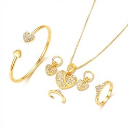   Zlatá elegancia – 5-dielna dámska súprava šperkov JU7584653-G