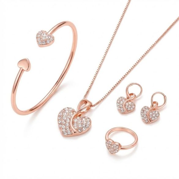 Rose Gold Romantika – 5-dielna dámska súprava šperkov JU7584653-RG