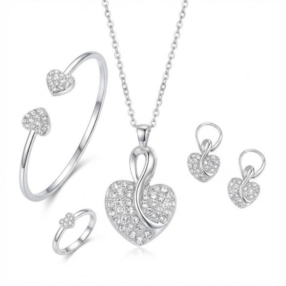 Strieborný lesk – 5-dielna dámska súprava šperkov JU7584653-S