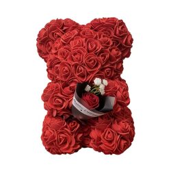   Romantický medvedík s malou kyticou červených ruží JX55211-R