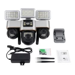   Inteligentná sieťová kamera 3-objektívová vonkajšia WiFi kamera s reflektorom K-323