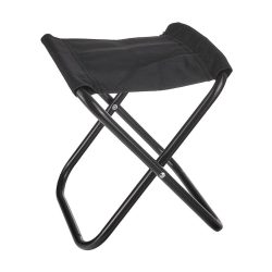   Skladacie mini kempingové kreslo, čierne, nosnosť 70 kg K00408A
