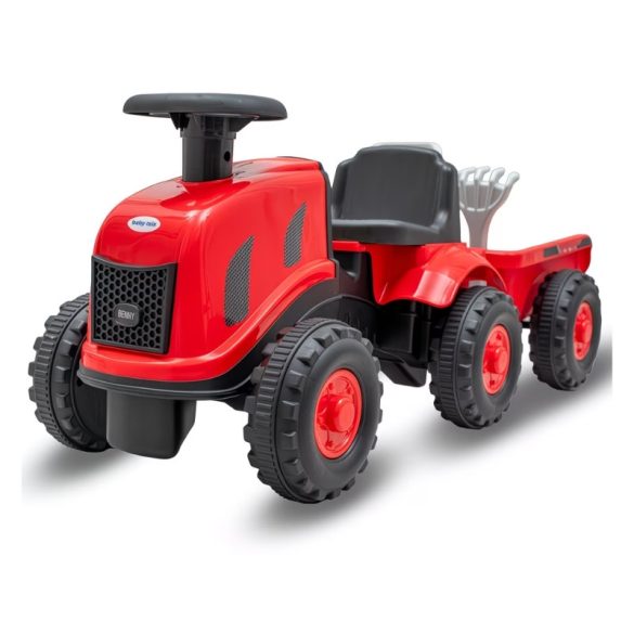 Baby Mix Červený detský traktor s prívesom a záhradným náradím K0MWQ369K1-2