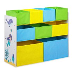   Farebná detská polička na hračky s 9 úložnými boxmi K1M3632QQQ