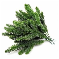   10 ks realistických umelých smrekových vetvičiek na vianočnú výzdobu 26 x 10 cm KA26152