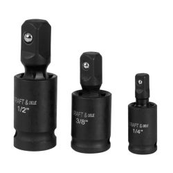   Sada úderových kľúčov Kraft&Dele s guľovým kĺbom – 1/4", 3/8", 1/2", 3 ks KD10530